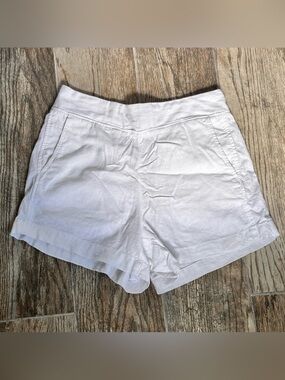 GAP Linen Blend Shorts White Lightweight Spring Summer Womens XS